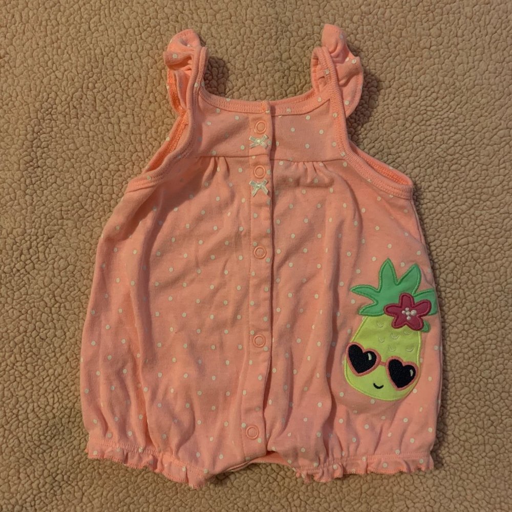 Pink with White Polka Dots and Pineapple